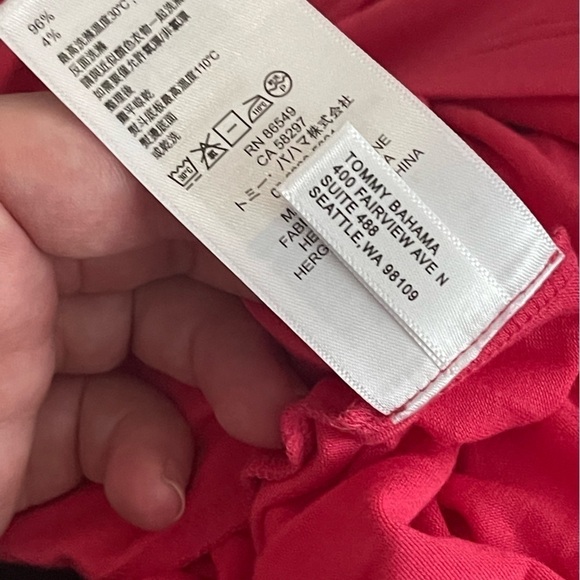 Tommy Bahama rayon pink flutter sleeve v neck midi dress - Picture 5 of 6